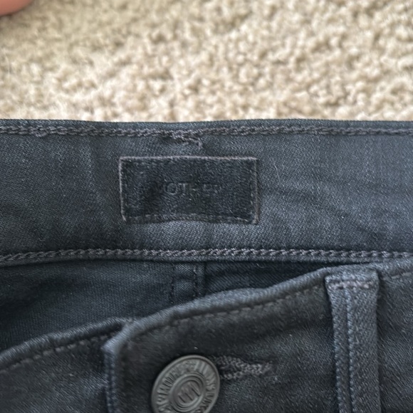 Mother Women’s High Rise Insider Crop Step Fray Black Denim Jeans- Size 26 - Picture 5 of 8